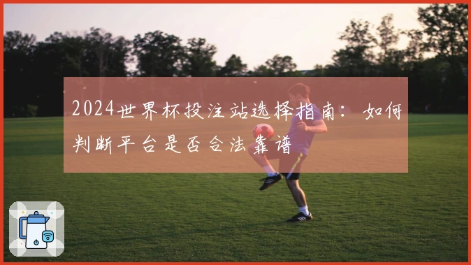 2024世界杯投注站选择指南：如何判断平台是否合法靠谱
